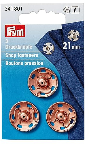 Prym - Sew-On Brass Rose Gold (21mm) Snap Fasteners - 1 Unit