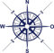 GRAZDesign Wandtattoo Kompass Wohnzimmer Maritime Deko | Wandaufkleber Outdoor und Indoor - 58x57cm / 049 königsblau