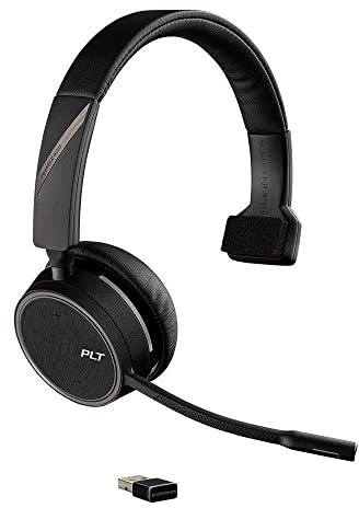 Plantronics Voyager 4210 Monoaural Diadema Negro - Auriculares con micrófono (Centro de Llamadas/Oficina, Monoaural, Diadema, Negro, Tocar, Inalámbrico)