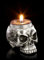Gothic Alchemy Totenkopf Teelichthalter | Fantasy Skull Kerzenhalter, handbemalt