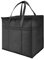 NZ home Insulated Cooler Bag (42L, XXL, 1 Pack) for Food Delivery & Grocery Shopping with Zippered Top, Black