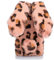 HongHushop Cute Rabbit Case Plush Cover for iPhone 4 / iPhone 4S Case Super Soft Warm Fluffy Furry Bunny Ears Shockproof Back Case Cover Chic Bling Crystal Diamond Bowknot Case -pink leopard