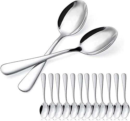 BESCH 12 Cucharas de Postre Acero Inoxidable 15 x 3.2 cm(Cucharas de Postre)