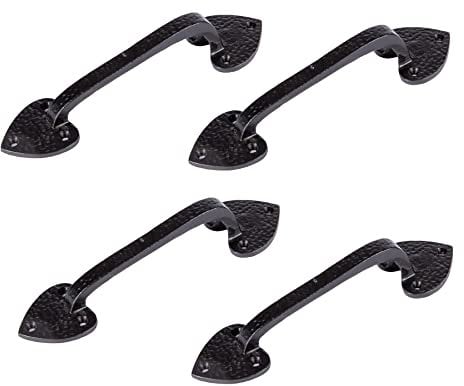 Hammer and Tongs - Rustic Arrowhead Door Handle - H205mm - Black - Pack of 4