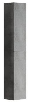 Mama Store Colonna Reversibile Sospesa 2 Ante, L. 30 X P. 22 X H. 160 Cm, Legno, Grigio Cemento