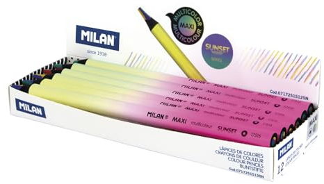 MILAN Displaybox 12 Stück Multicolor MAXI rund, Sunset Serie