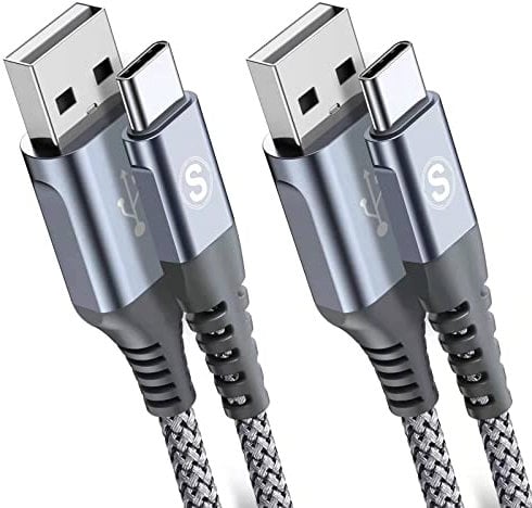 2-Pack 6M USB C Cable 3.1A Fast Charger Cable Compatible for iPhone 15 Plus Pro Max,Samsung Flip/Fold 3/4/5 S10 S9 S8 S20 S21 S22 S23 A12/13/14 A21s/22/23 A34/A32 A54/53/52s/51/50 A70/71, Pixel 6/7/8