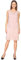 Bellivalini Dames Robe mi-Longue Robe de noël en Dentelle Robe d'été sans Manches Col Rond Motif Roses BLV50-260 (Rose poudré, XL)