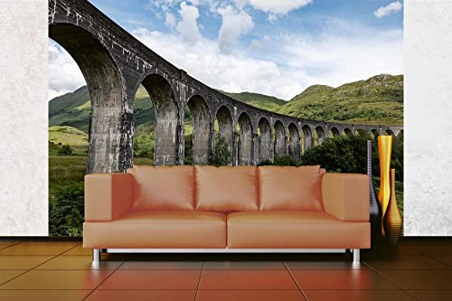 WTD Mantiburi Papier peint photo non tissé Motif Paysage écossais 375 x 250 cm (avec colle) – Papier peint non tissé – Papier peint mural – Papier peint mural – Prêt à monter