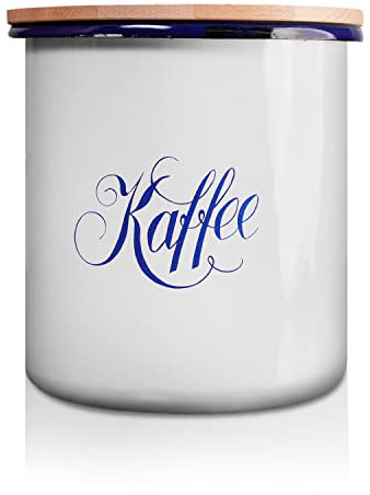 KRÜGER Emaille-Dose Husum Kaffee 3,5 Liter - schnitt- und kratzfeste Aufbewahrungsbox mit Deckel - Silikondichtungsring für luftdichtes Verschließen - spülmaschinengeeignet