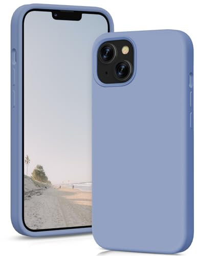 OitiYaa Silicone Case Designed for iPhone 14 Case, Ultra Slim Shockproof Protective Liquid Silicone Phone Case with Soft Anti-Scratch Microfiber Lining,6.1 inch, Sierra Blue