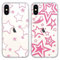 Yoedge 2 Pack Transparent Phone Case Compatible with iPhone X/XS 5.8, Ultrathin Soft Silicone TPU with Aesthetics Pattern, Shockproof Bumper Protector Matte Cover for iPhone X, star