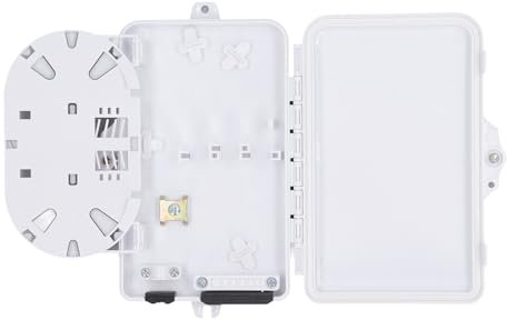 Fiber Distribution Box, 6 Core Fiber Distribution Box Waterproof Fiber Optic Junction Splitter Box FTTH Terminal Box for Indoor Outdoor Optical Fiber Splicing Windin