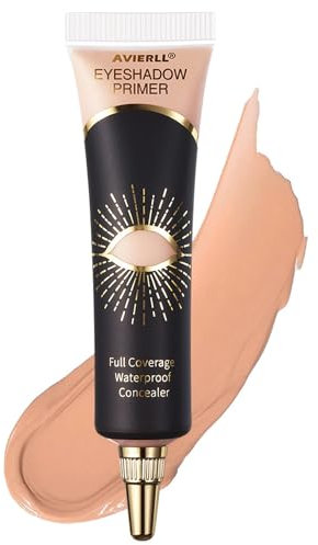 Matte Eyeshadow Primer, Full Coverage Waterproof Eye Concealer Eyelid Primer, Lightweight Long Lasting Hydrating Crease-Proof Eye Base Makeup, Nude Shadow & Liner Makeup Primer For All Skin Tones