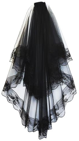 Everpwr Brautschleier Damen bedruckter Tüll,Halloween Kostüm Damen, Halloween Haarreif Kopfschmuck Damen,Halloween Kostüm Halloween-kostüm Damen