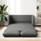 Hommdiy Bodensofa mit Schlaffunktion,klappcouch mit schlaffunktion,Dunkelgrau 112x174x55 cm Stoff