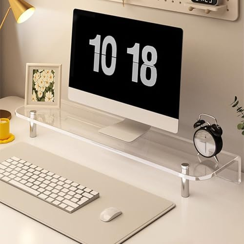 Onxyrbyte MonitorstäNder FüR Schreibtisch,Monitor Regal Mit Tisch,Unterbau Bildschirm Holz,Helfen Sie Dabei,Die Sitzhaltung Anzupassen,Geeignet FüR Die Unterbringung Kleinerer BüRoutensilien