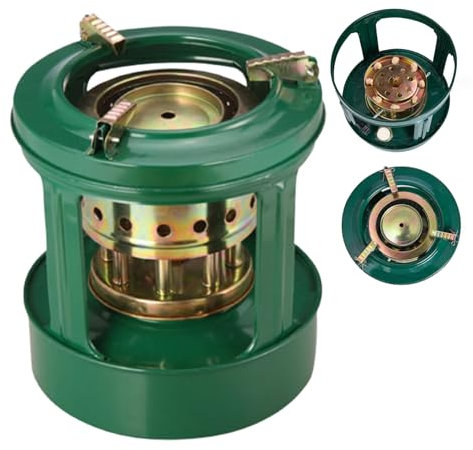 Poêle de kérosène 1l capacité portable portable 8 mèches de camping poêle extérieur pique-nique en fer petit chauffage kérosène pour la cuisine