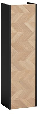 Schildmeyer Lorna Highboard 160682, Schwarz matt/Fischgräten Dekor
