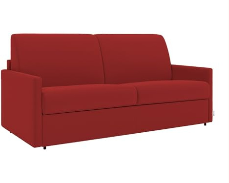 Vente-unique - Schlafsofa 4 Calife - Polyester - rot