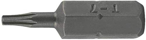 SW-Stahl TBM/4-T40 Schraubendrehbit 1/4 Zoll Sechskantantrieb T40 | Profi Bit mit Stirnlochbohrung und Mittelloch aus Chrom-Vanadium-Stahl, 25 mm Länge, brünierte Oberfläche, TR-Profil