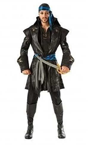 Rubie's Official Rum Runner Pirate Costume, Mens Blackheart Pirate Theme Fancy Dress, Mens Size Standard Halloween