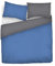Set Copripiumino 100% Cotone Natural Color, Made in Italy - Parure Copri Piumino - Sacco Piumone 150x200 cm con Doppia Patella e Federa Cuscino, Singolo, Avio/Grigio Scuro