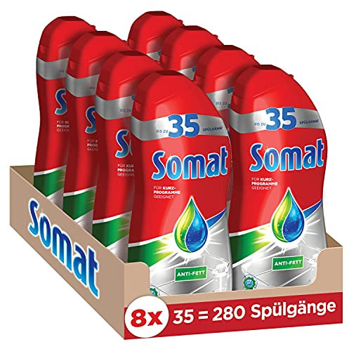 Somat Perfect - Gel para lavavajillas, paquete de 8 botellas de 700 ml (5600 ml en total)