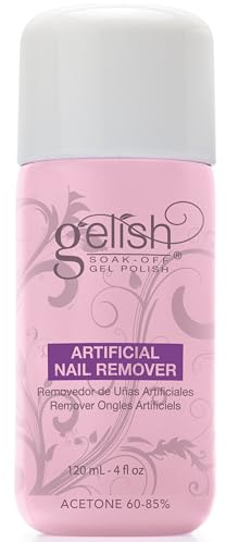 Gelish Soak-Off Nail Polish Acetone Formula – Artificial Nail Remover, 4 oz