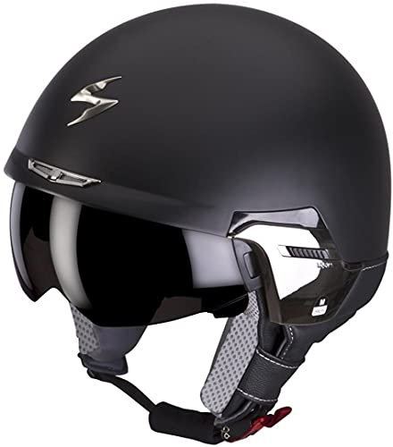 Scorpion, offener Helm, Padova II, mit abnehmbarem Kragen und externem Visier 08-173-48-04 Schwarz M