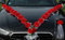 Rosen Girlande Braut Paar Rose Deko Dekoration Autoschmuck Hochzeit Car Auto Wedding ®Auto-schmuck Deko (Rot/Weiß)