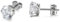 JewelryWe Zirkonia Ohrstecker Ohrringe Damen: 8mm Silber Edelstahl Gestüt Ohrringe mit Rund klarem Zirkonia Hypoallergen Klein Schlafen Ohrschmuck Geschenk für Frau Mädchen