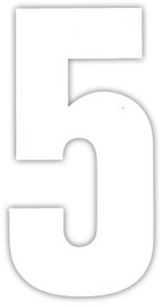 Wheelie Bin numbers White 5