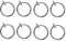 BODYA 4 Paar! 8 von Chirurgenstahl Clip auf nicht durchbohrt Hoops Kreis gefälschte Nase Lip Ohrringe (10mm) Piercing Schmuck Kit
