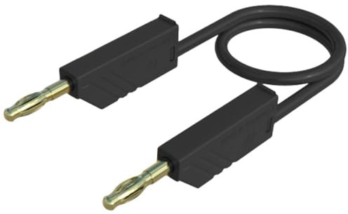 Kabel-Größe [Stecker A Leiste 4 mm – Stecker A Leiste 4 mm] 1.50 m Schwarz SKS Hirschmann MLN 150/2 5 AU Schwarz