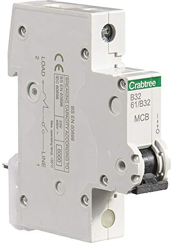 Crabtree Starbreaker 61/B32 Miniature Circuit Breaker (MCB) - 32 Amp Type B