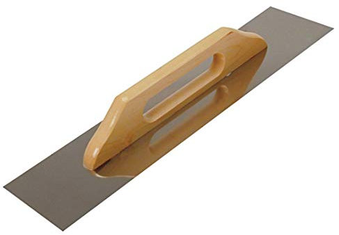 TOPEX Reibebrett 130 x 580 mm aus Edelstahl m. Holzgriff Glattkelle Glätter Glattkelle