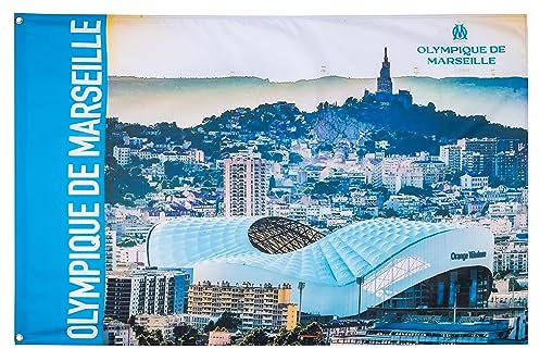 Drapeau OM - Collection officielle OLYMPIQUE DE MARSEILLE - Football - 140 x 90 cm