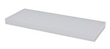 DURAline Wandregal, schwebend Silber, 38 x 60 x 23,5 cm