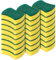 Spugne Cucina Abrasive 24 Pezzi Spugna Piatti Doppia Fibra Antigraffio, Assorbe, Protegge, Resistente e di Lunga Durata, Rimuove Facilmente Unto e Cibo Bruciato