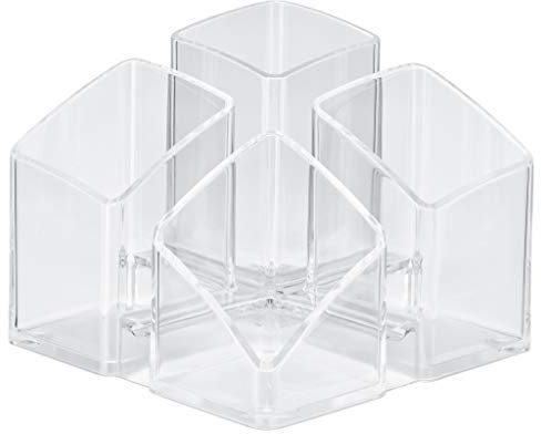 Han 17450-26 Pot à crayon Scala 4 compartiments Bleu transparent 125 x 100 x 125 mm (Import Allemagne)