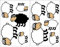 Samunshi® 10-teiliges Süße Schafe Wandtattoo Set Kinderzimmer Babyzimmer
