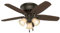 Hunter Fan Company, 51091, 42 inch Builder New Bronze Low Profile Ceiling Fan with LED Light Kit and Pull Chain