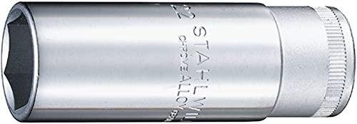 STAHLWILLE Nr. 51S Steckschlüsseleinsatz Schlüsselweite 17 mm L.83 mm AS-drive, HPQ -Hochleistungsstahl, verchromt