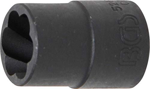 BGS 5266-15 | Spiral-Profil-Steckschlüssel-Einsatz / Schraubenausdreher | 12,5 mm (1/2) | SW 15 mm