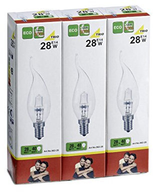 Trio 3er-Pack Halogen-Leuchtmittel - E14-28 Watt