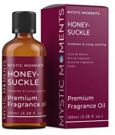 Mystic Moments | Honeysuckle Fragrance Oil | 100ml | Honeysuckle notes create a sweet floral nectar scent for candles, soaps, wax melts and diffusers.