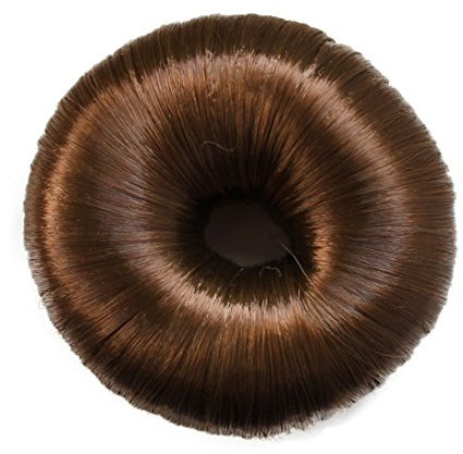 CAISHA Hair Donut Up Do Hair Ring Hairstyler Bun Maker Bridal Hairpiece Hair Styling Tool Light Brown DK4