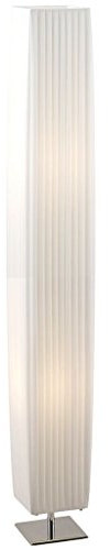 Globo Stehleuchte, weiß, chrom mit Faltenschirm, Schalter 2 x E27 mA x 40 W, H: 120 cm 15 x 15 cm 24662