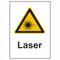 INDIGOS UG - Laser Warning Combi Sign, Plastic, 13.1 x 18.5 cm - Warning - Security - Hotel, Company, Home